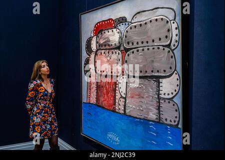 Londra, Regno Unito. 22nd Feb, 2023. Philip Guston, Odessa, £2-£3m - un'anteprima delle aste di Arte moderna e Contemporanea di Sotheby a Londra. Credit: Guy Bell/Alamy Live News Foto Stock