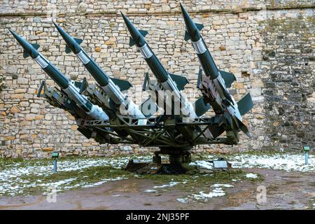 Museo militare della seconda Guerra Mondiale presso la Fortezza di Belgrado o la Fortezza di Kalemegdan, nel centro della città di Belgrado in Serbia. Foto Stock