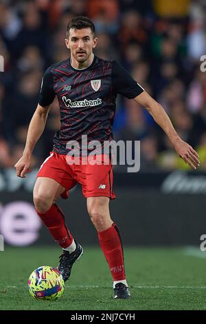 Dani Vivian di Bilbao atletica durante la partita la Liga tra Valencia e Athletic Club giocata allo stadio Mestalla il 11 febbraio a Valencia, Spagna. (Foto di PRESSIN) Foto Stock