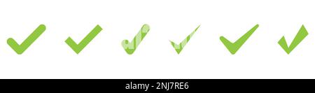 segno di spunta nero sugli sfondi di fomer Illustrazione Vettoriale