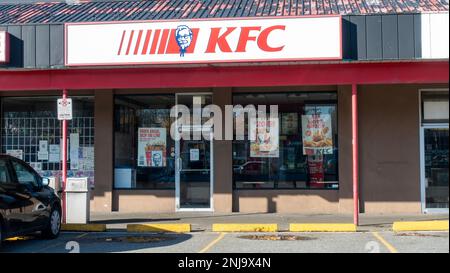 Febbraio 21 2023 - KFC fast-food a Vancouver, British Columbia Canada Foto Stock