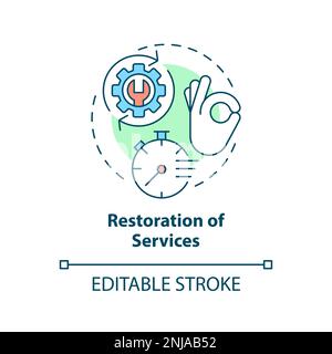 Icona del concetto di ripristino dei servizi Illustrazione Vettoriale