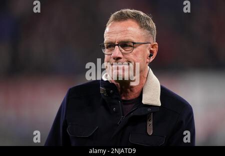 Ralf Rangnick, allenatore capo della nazionale austriaca, prima del round Champions League 16 della prima tappa alla Red Bull Arena di Lipsia, Germania. Data immagine: Mercoledì 22 febbraio 2023. Foto Stock