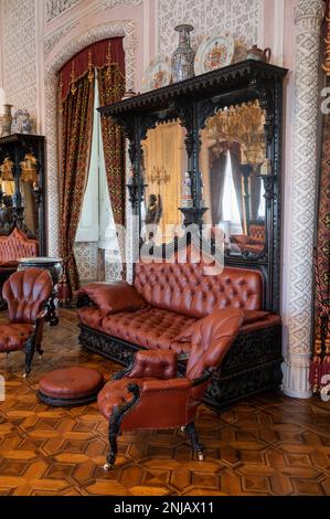 Parco e Palazzo Nazionale di pena (Palacio de la pena), Sintra, Portogallo Foto Stock