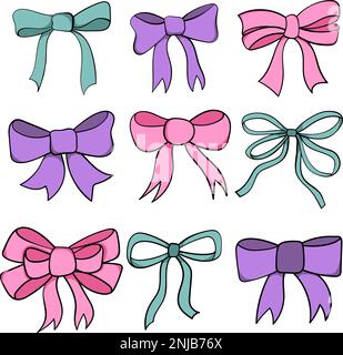 bella collezione di archi grafici vettoriali eps 10 colori Illustrazione Vettoriale