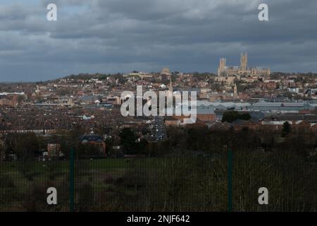 Vista su Lincoln, Inghilterra, Regno Unito Foto Stock