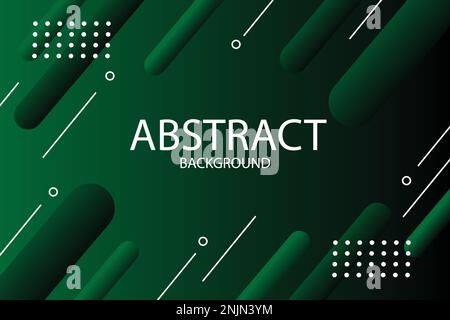 sfondo geometrico di colore verde. Composizione dinamica delle forme. Illustrazione Vettoriale