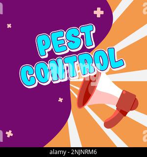 Testo che mostra Inspiration Pest Control. Parola scritta su uccidere insetti distruttivi che attacca raccolti e bestiame Foto Stock