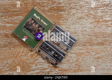 BBC audio cassette del adattato per radio sitcom Dad's Army impostato nella seconda guerra mondiale e una città sul mare Foto Stock