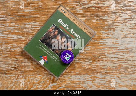 BBC audio cassette del adattato per radio sitcom Dad's Army impostato nella seconda guerra mondiale e una città sul mare Foto Stock