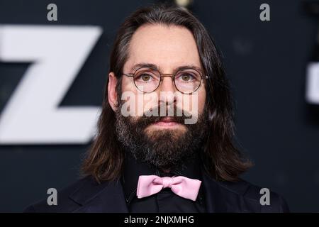 Westwood, Stati Uniti. 22nd Feb, 2023. WESTWOOD, LOS ANGELES, CALIFORNIA, USA - 22 FEBBRAIO: Martin Starr arriva al Los Angeles Premiere della stagione 3 'Party Down' di STARZ, che si tiene al Regency Bruin Theatre il 22 febbraio 2023 a Westwood, Los Angeles, California, Stati Uniti. (Foto di Xavier Collin/Image Press Agency) Credit: Image Press Agency/Alamy Live News Foto Stock