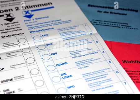 Scrutinio per le elezioni federali in Germania Foto Stock