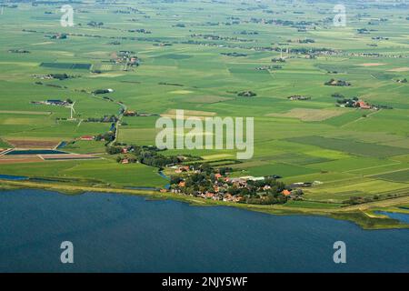 Luchtfoto van akkers; foto aerea di terreni agricoli Foto Stock