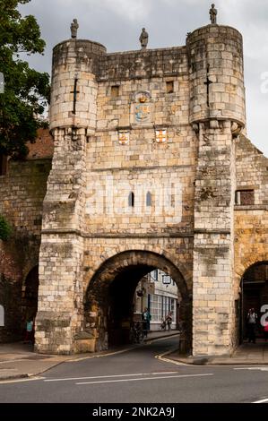 Bootham Bar Gate nella storica città di York, Inghilterra. Foto Stock