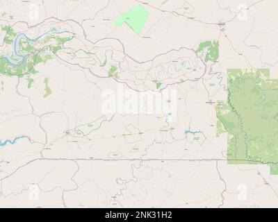 Kolda, regione del Senegal. Aprire la mappa stradale Foto Stock