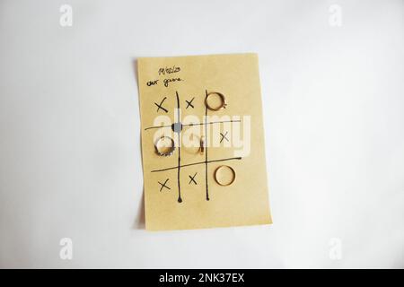 Romantico TIC TAC Toe Foto Stock