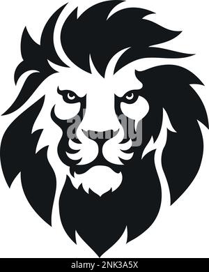 Illustrazione di Lion Head Logo Design Illustrazione Vettoriale