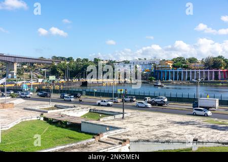 Rio Ozama, Santo Domingo, Repubblica Dominicana, grandi Antille, Caraibi Foto Stock