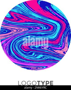 Modello di disegno dell'azienda del marchio del marchio del marchio del marchio di marmo di astratto del vettore. Logo, logo, segno e simbolo luminosi. Stampa esclusiva premium di lusso. Illustrazione Vettoriale