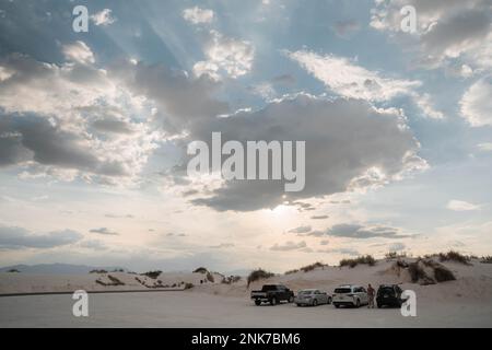 White Sands National Park nel New Mexico Foto Stock