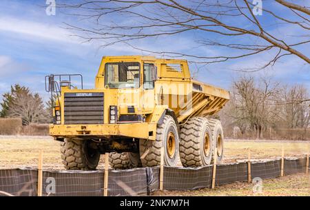 Dumper articolato a tre assali Caterpillar Foto Stock