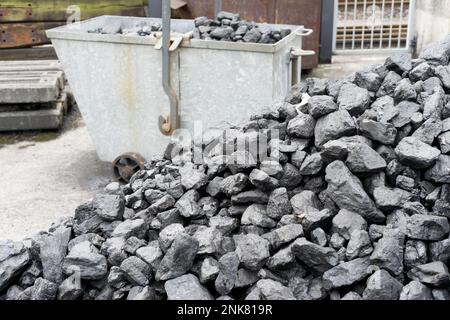 Un mucchio di carbone per l'energia di combustibile fossile Foto Stock