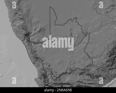 Capo Settentrionale, provincia del Sudafrica. Mappa altimetrica bilivello con laghi e fiumi Foto Stock