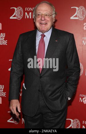 23 febbraio 2023, Milano, Lombardia, Italia: Il Presidente dell'AC Milan PAOLO SCARONI partecipa alla cena di Gala che si tiene per celebrare il 20th° anniversario della Fondazione Milano (Credit Image: © Mickael Chavet/ZUMA Press Wire) SOLO PER USO EDITORIALE! Non per USO commerciale! Foto Stock
