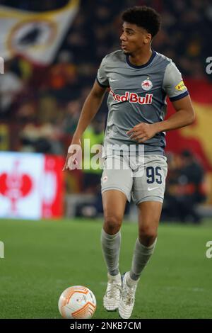 Stadio Olimpico, Roma, Italia. 23rd Feb, 2023. Europa League Football; Roma contro FC Red Bull Salzburg; Bernardo di Salzuburg Credit: Action Plus Sports/Alamy Live News Foto Stock