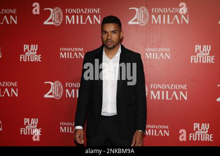 23 febbraio 2023, Milano, Lombardia, Italia: I MESSIA JUNIOR partecipa alla cena di Gala che si tiene per celebrare il 20th° anniversario della Fondazione Milano (Credit Image: © Mickael Chavet/ZUMA Press Wire) SOLO PER USO EDITORIALE! Non per USO commerciale! Foto Stock