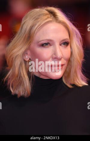 Berlino, Germania. 23rd Feb, 2023. L'attrice australiana Cate Blanchett partecipa alla proiezione di Tar durante il Festival del Cinema di Berlino del 73rd al Grand Hyatt di Berlino giovedì 23 febbraio 2023. Foto di Rune Hellestad/ Credit: UPI/Alamy Live News Foto Stock