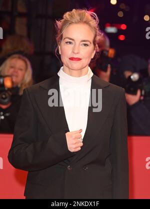 Berlino, Germania. 23rd Feb, 2023. L'attrice tedesca Nina Hoss partecipa alla proiezione per Tar durante il Festival del Cinema di Berlino del 73rd al Grand Hyatt di Berlino giovedì 23 febbraio 2023. Foto di Rune Hellestad/ Credit: UPI/Alamy Live News Foto Stock