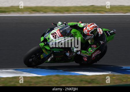 Melbourne, Australia. Venerdì 24 febbraio 2023. Jonathon Rea, World Superbike FP1 a Phillip Island. Credit: Karl Phillipson/Alamy Live News Foto Stock