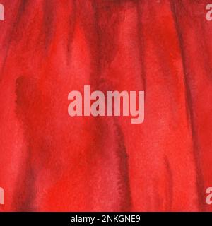 Acquerello rosso scarlatto cremisi tessuto campione texture sfondo. Foto Stock