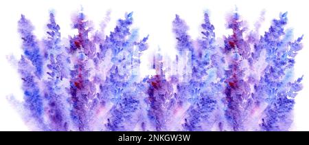 Acquerello lavanda fiore fiore trama astratta sfondo. Foto Stock