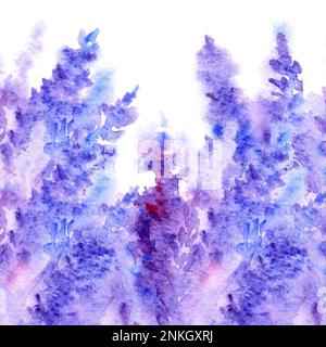 Acquerello lavanda fiore fiore trama astratta sfondo. Foto Stock