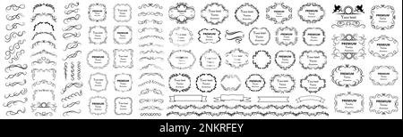 Grande set di elementi grafici vettoriali per il design. Illustrazione Vettoriale