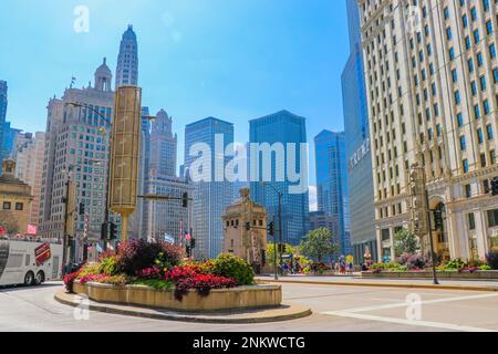 Strade di Chicago Foto Stock