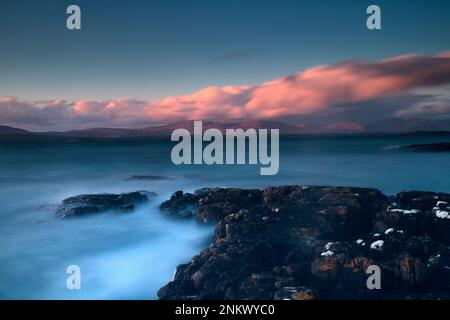 Rocce a Ganavan Sands Foto Stock