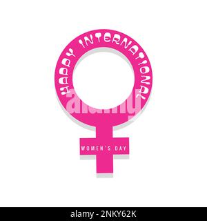 Giornata internazionale della donna. 8 marzo, modello vettoriale per il post sui social media della Giornata della donna, Illustrazione Vettoriale