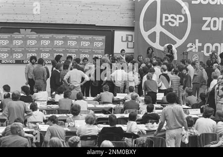 PSP congresso a Utrecht, feroci discussioni durante il congresso ca. 1985 Foto Stock