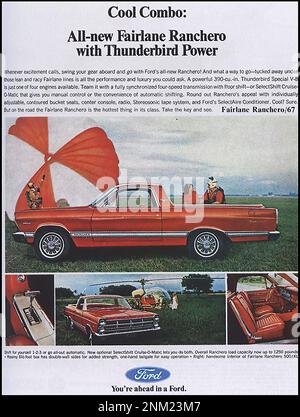 FORD Fairlane ranchero (1967) - 02 - Pubblicità auto d'epoca Foto Stock