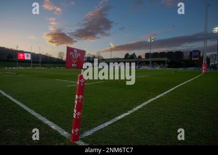 Vista generale dello Stadiwm CSM prima della partita delle sei Nazioni del 2023 U20 Galles vs Inghilterra allo Stadiwm CSM, Colwyn Bay, Regno Unito. 24th Feb, 2023. (Foto di Steve Flynn/News Images) a Colwyn Bay, Regno Unito, il 2/24/2023. (Foto di Steve Flynn/News Images/Sipa USA) Credit: Sipa USA/Alamy Live News Foto Stock