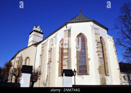 Basilica dell'Esaltazione della Santa Croce, Kežmarok, Késmárk, regione di Prešov, Repubblica slovacca, Europa Foto Stock