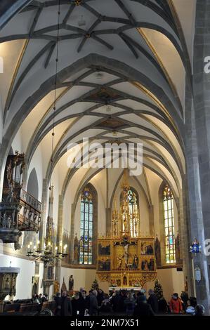 Basilica dell'Esaltazione della Santa Croce, Kežmarok, Késmárk, regione di Prešov, Repubblica slovacca, Europa Foto Stock