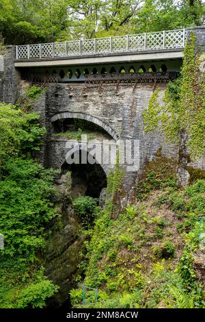 Ponte del Diavolo, Pontarfynach, Galles Foto Stock