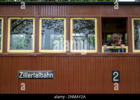 Viaggiatore, Llanfair e Welshpool Steam Railway, Galles Foto Stock