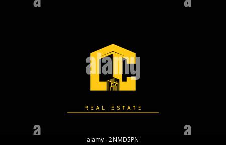 Lettere del bene immobile iniziali Monogramma logo CC Illustrazione Vettoriale