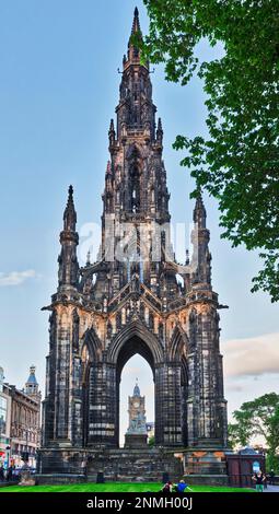 Sir Walter Scott Memorial, Edimburgo, Scozia, Regno Unito Foto Stock