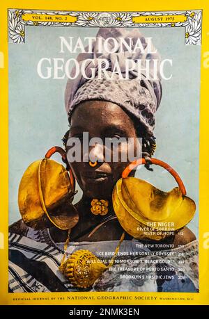 Copertina della rivista National Geographic agosto 1975 Foto Stock